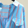 Vertical striped Button-Down Blouse_10