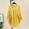 Vertical striped Button-Down Blouse_8