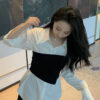 2 in 1 Corset Button Up Blouse_1