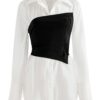 2 in 1 Corset Button Up Blouse_3