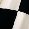 Black and White Color Block High Neck Sweater_3