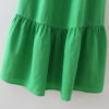 Green Open Collar Smock Dress_1