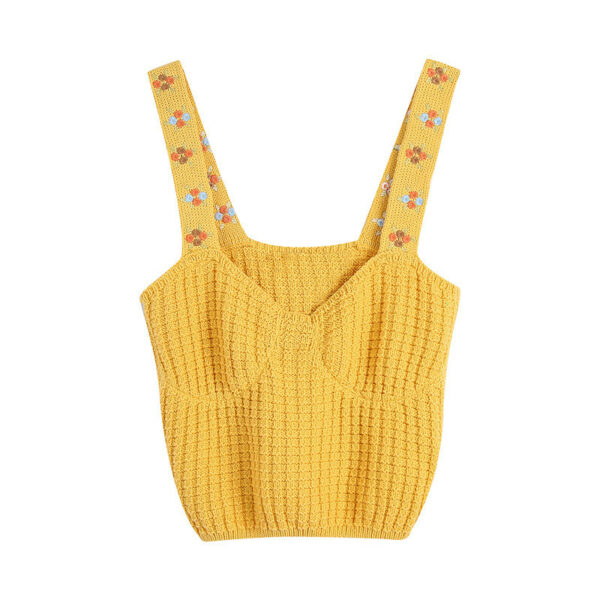 Knitted Cropped Tank Top 2