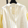 Mellow Yellow Striped Button-Down Blouse_8