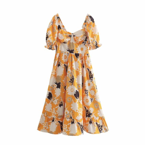 Puff Sleeve Floral Smock Dress_3