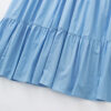 Sky Blue Tiered Collard Smock Dress_11