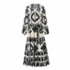 V-neck Paisley Front Tie Dress_6